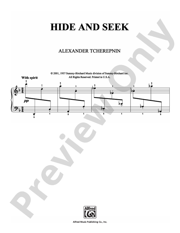 Tcherepnin - Hide and Seek - Piano (Digital Download)