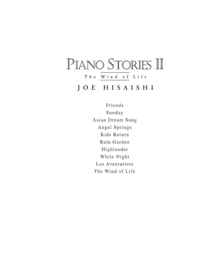 PIANO STORIES II THE WIND OF LIFE FOR PIANO SOLO - HISAISHI - PIANO - ZEN ON