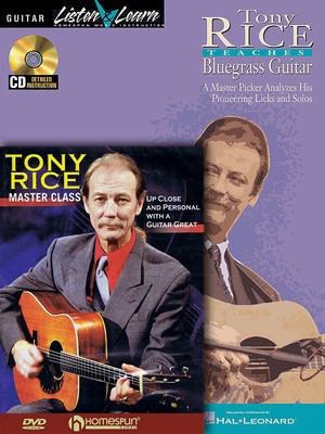 Tony Rice - Guitar Bundle Pack - Tony Rice Teaches Bluegrass Guitar (Book/CD Pack) with Tony Rice Master - Guitar Tony Rice Homespun /CD/DVD