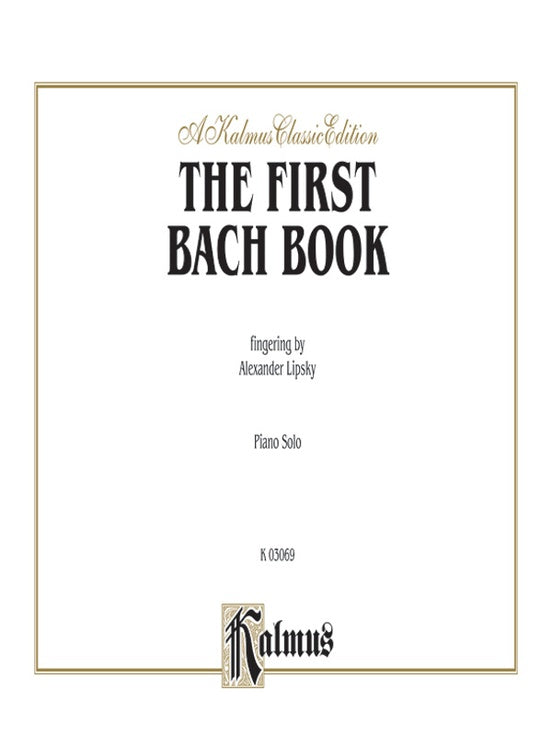 Bach - The First Bach Book (Fing. Alexander Lipsky) - Piano Solo (Digital Download)