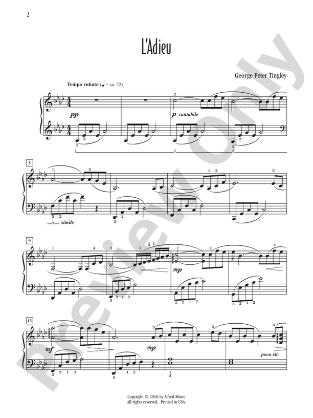 L'Adieu - Piano (Digital Download)