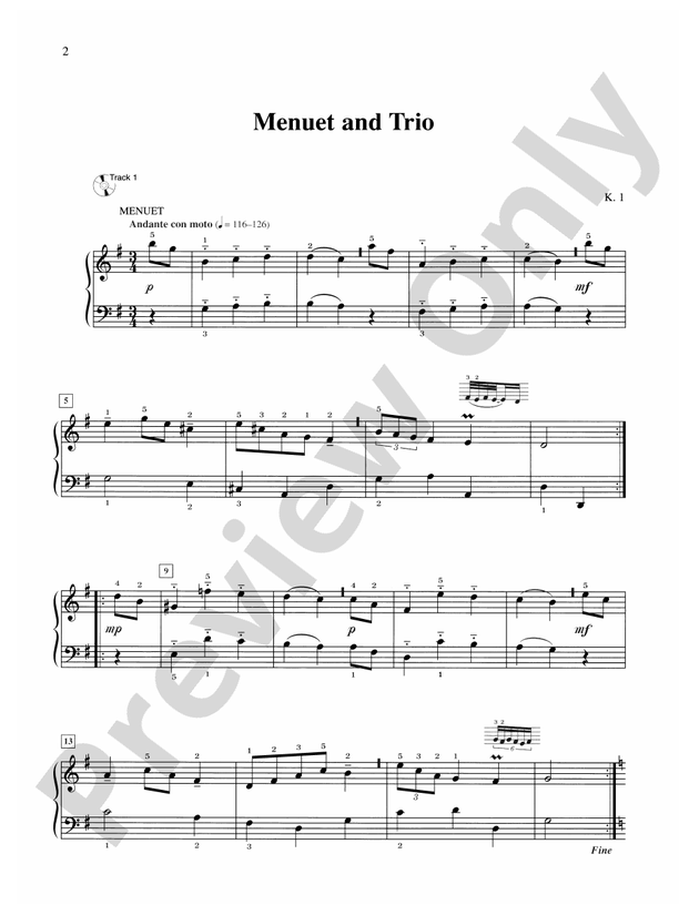 Mozart - Mozart: First Book for Pianists - Piano (Digital Download)