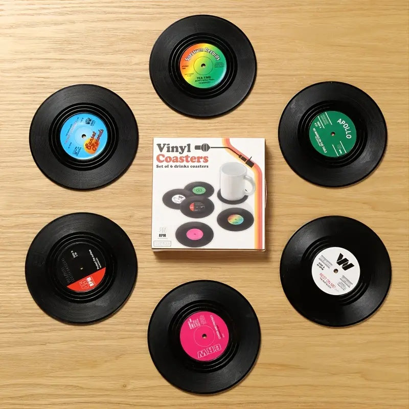 Vinyl Record Styled Funny Coasters