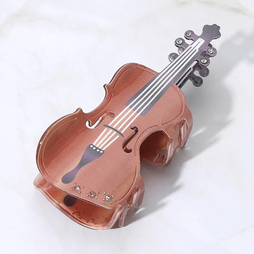 Violin Hair Claw with Diamontes