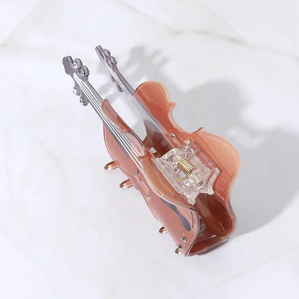 Violin Hair Claw with Diamontes
