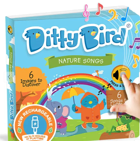 Ditty Bird 'Nature Songs' Children's Interactive Sound Book New Rechargeable Edition