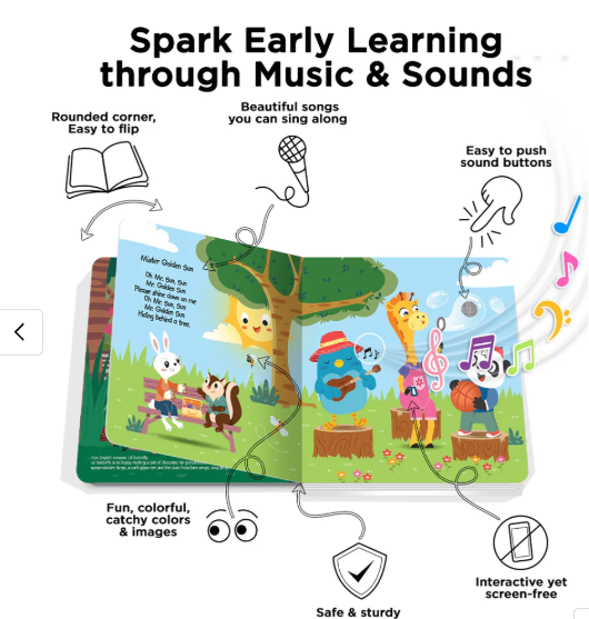 Ditty Bird 'Nature Songs' Children's Interactive Sound Book New Rechargeable Edition