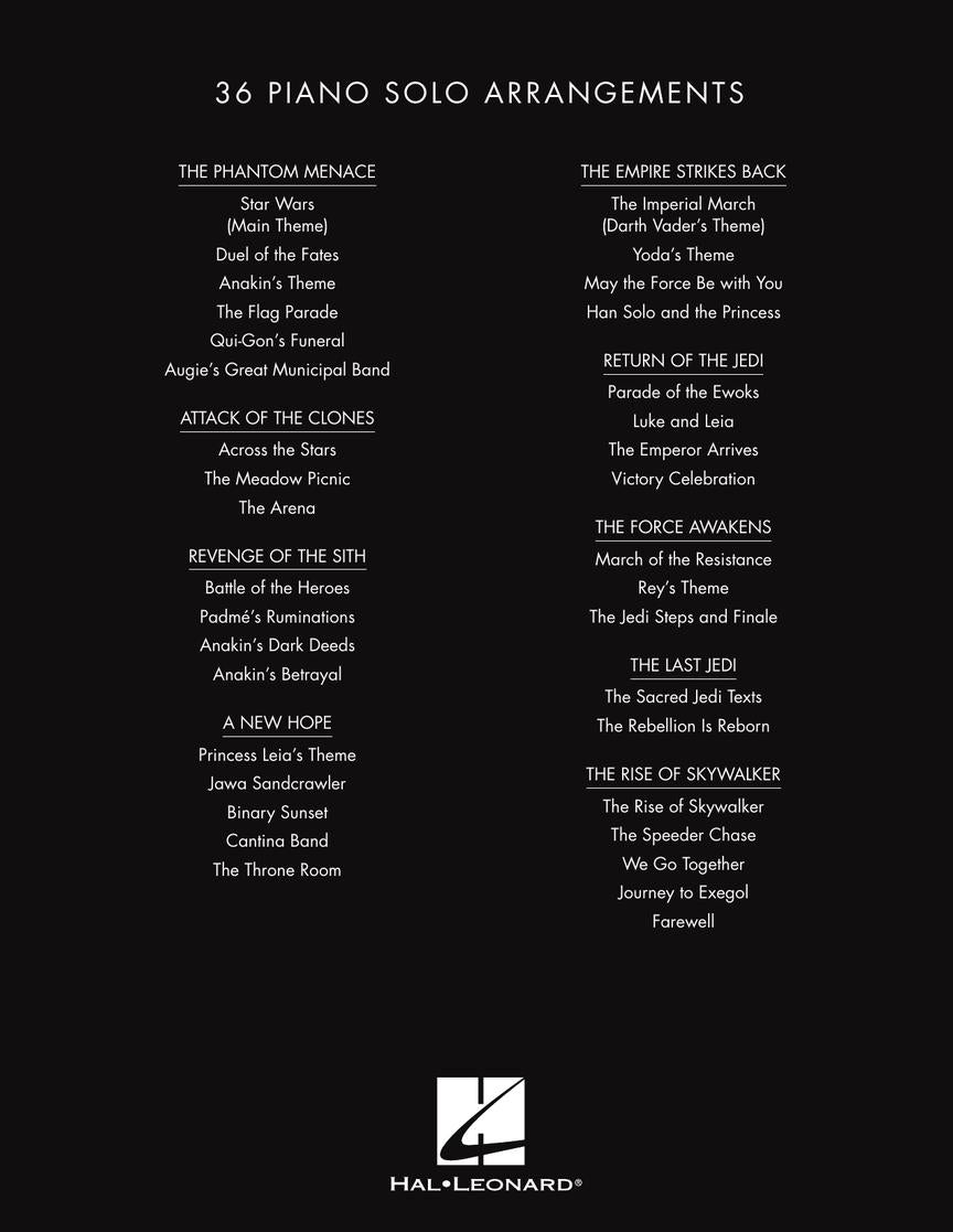 STAR WARS THE PIANO ANTHOLOGY THEMES FROM ALL NINE FILMS - Hal Leonard