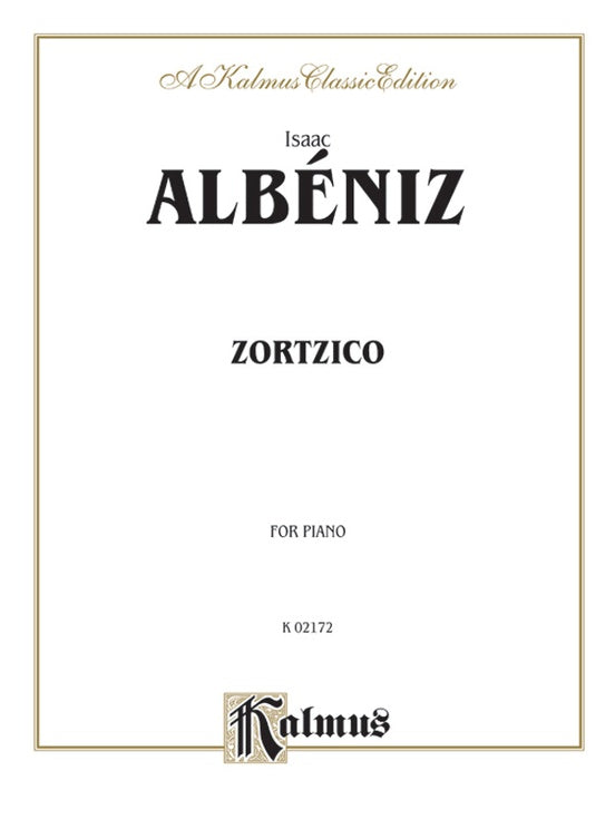 Albeniz - Zortzico - Piano Solo (Digital Download)
