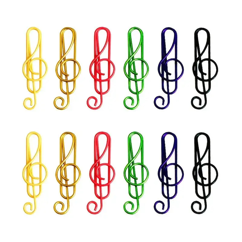 Colourful Treble Clef Paper Clip Pack of 10