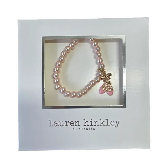 Pink Pearl Bella Ballet Slippers Bracelet