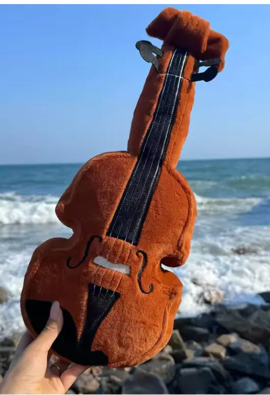 Plush Toy Violin Brown