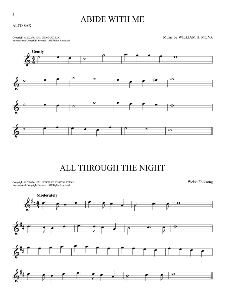 101 Peaceful Melodies for Alto Sax - Hal Leonard