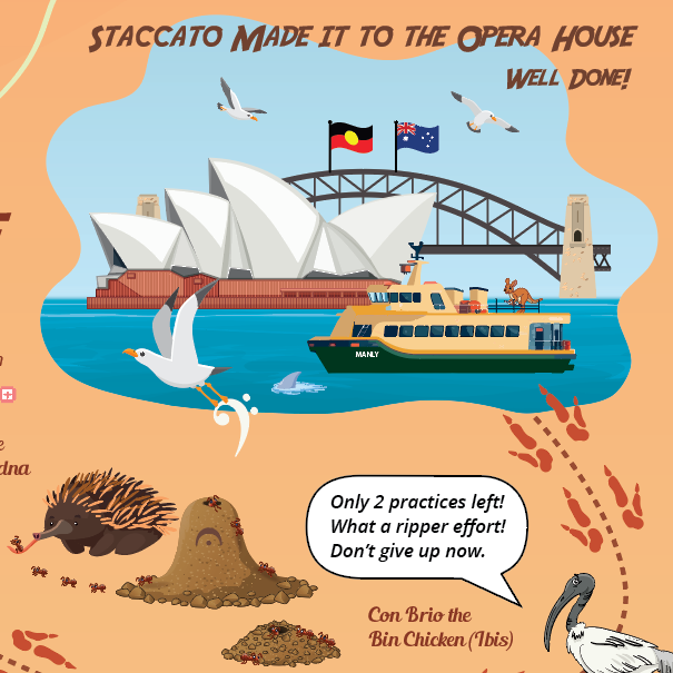 Aussie Adventure A3 Music Practice Chart