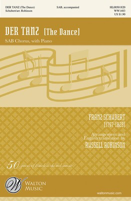 Der Tanz - (The Dance) - Franz Schubert - SAB Russell Robinson Walton Music Choral Score Octavo