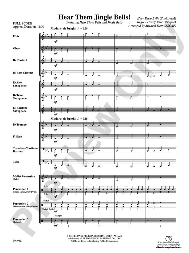 Hear Them Jingle Bells! - Concert Band Conductor Score & Parts (Digital Download)