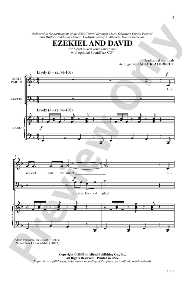 Ezekiel and David – 3-Part Mixed Choral Octavo (Digital Download)