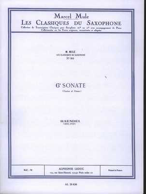Handel - Sonata #6 (originally for Violin/Piano) - Alto Saxophone/Piano Accompaniment Leduc AL20830
