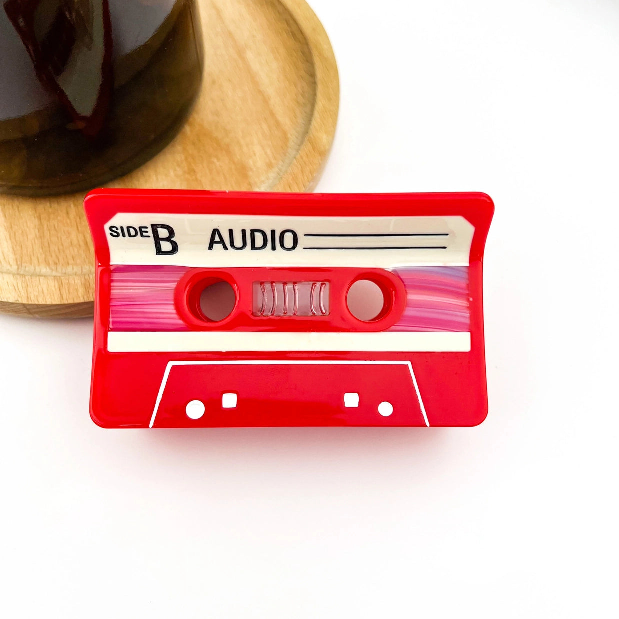 Cassette Hair Claw Red