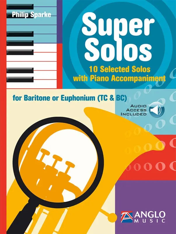 Super Solos for Baritone/Euphonium (TC & BC) and Piano Bk/Online Audio - Sparke Philip Anglo Music AMP267404