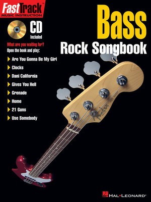 FastTrack Bass Rock Songbook - Various - Bass Guitar Hal Leonard Bass TAB /CD