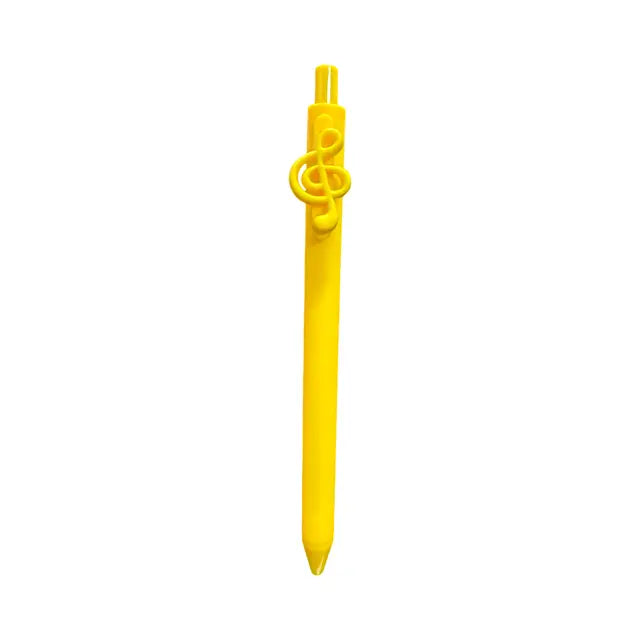 Yellow Pen with Treble Clef Charm