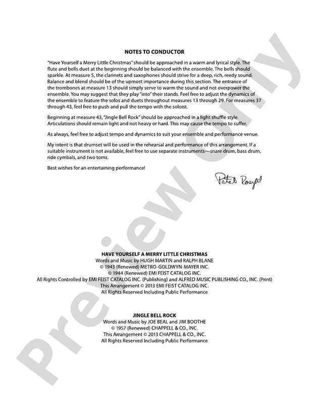 Holiday Shopping - Concert Band Conductor Score & Parts (Digital Download)