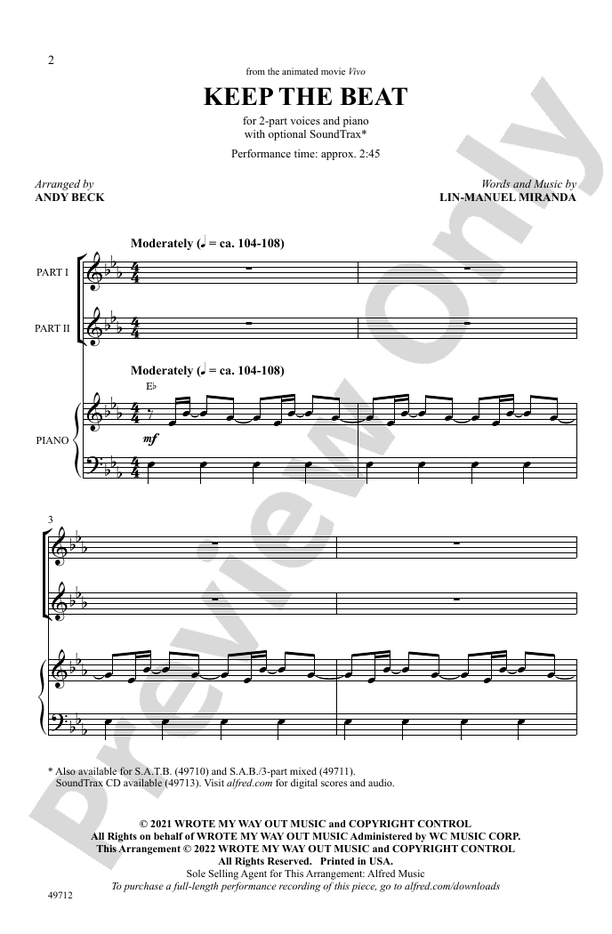 Keep the Beat - 2 Part Treble Choral Octavo (Digital Download)