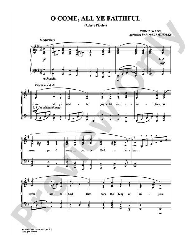 O Come, All Ye Faithful - PVG - John Francis Wade (Digital Download)