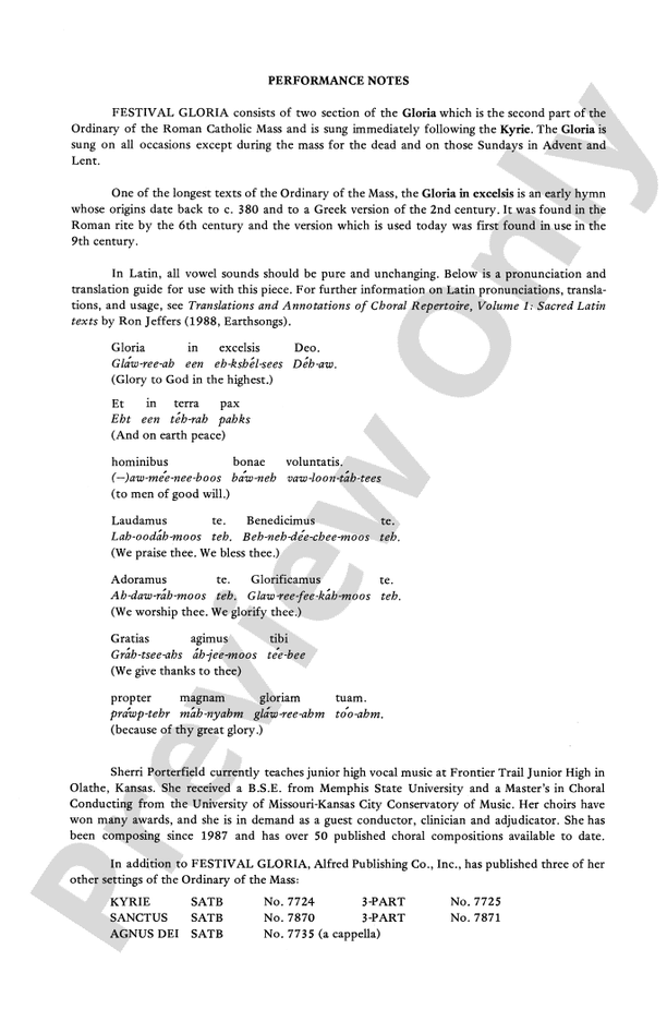 Festival Gloria – SATB Choral Octavo (Digital Download)