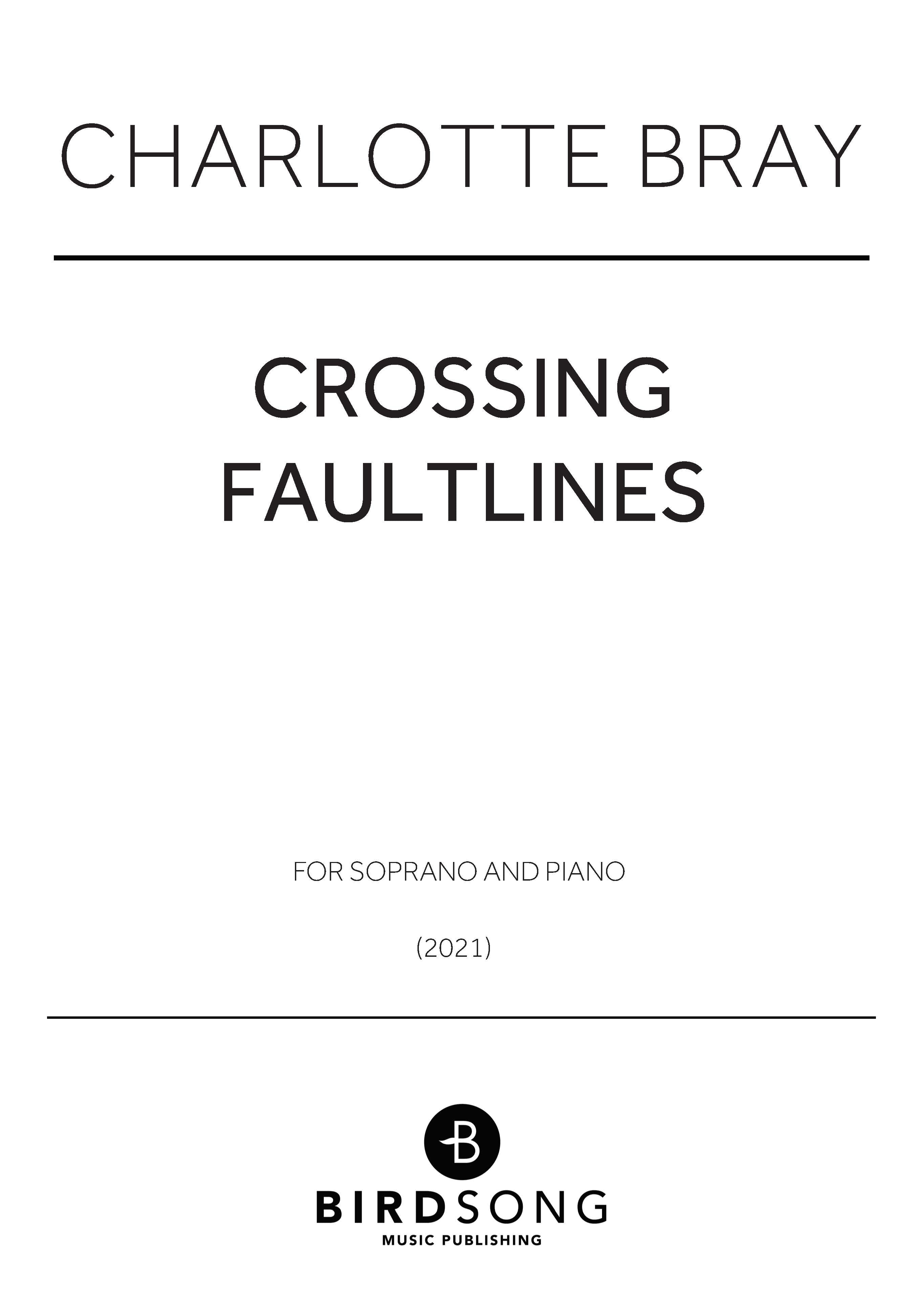 Crossing Faultlines - Voice/Piano (Digital Download)