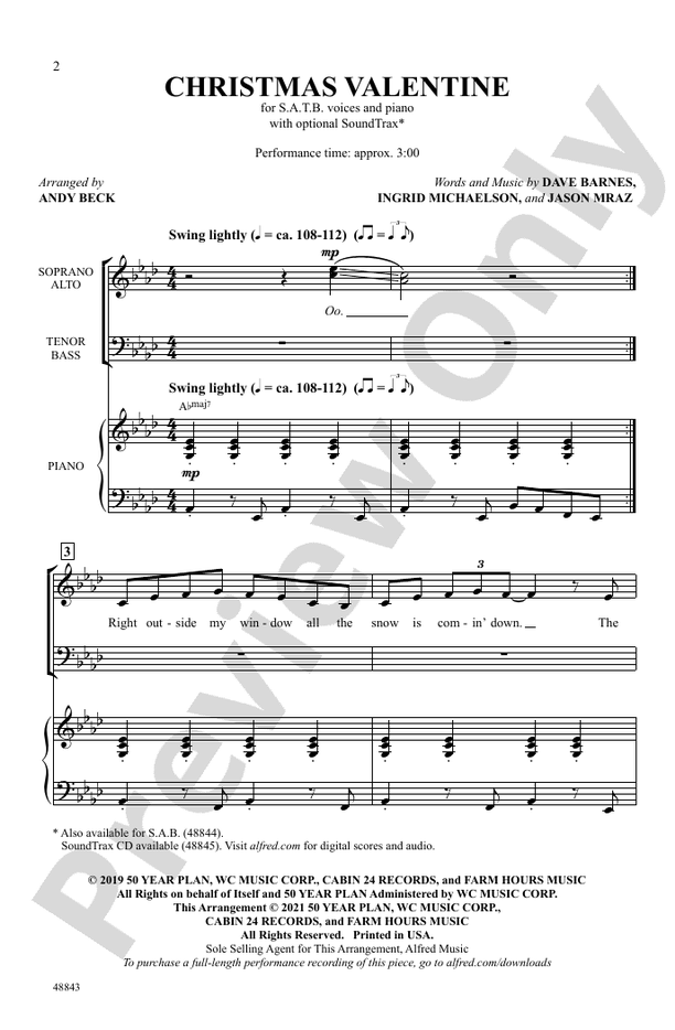 Christmas Valentine – SATB Choral Octavo (Digital Download)