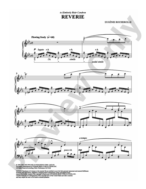 Rocherolle - Reverie - Piano (Digital Download)