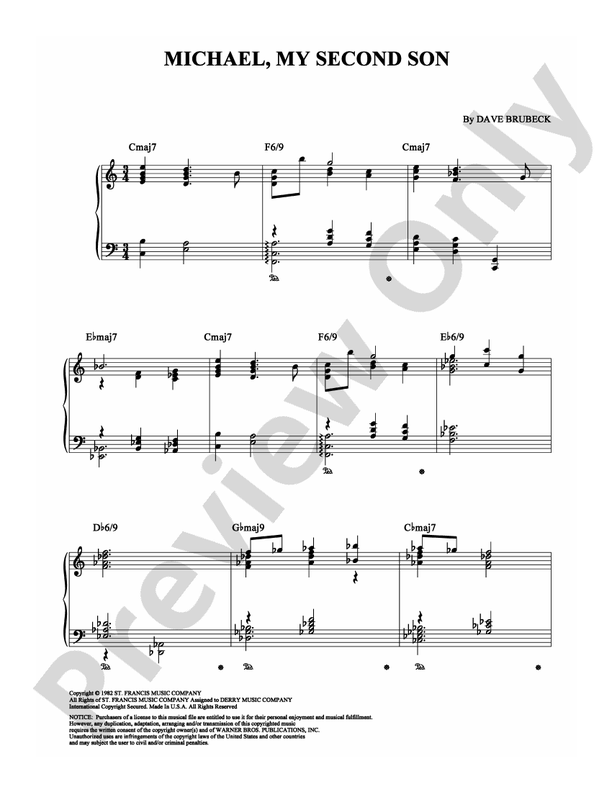 Michael, My Second Son - Piano (Digital Download)