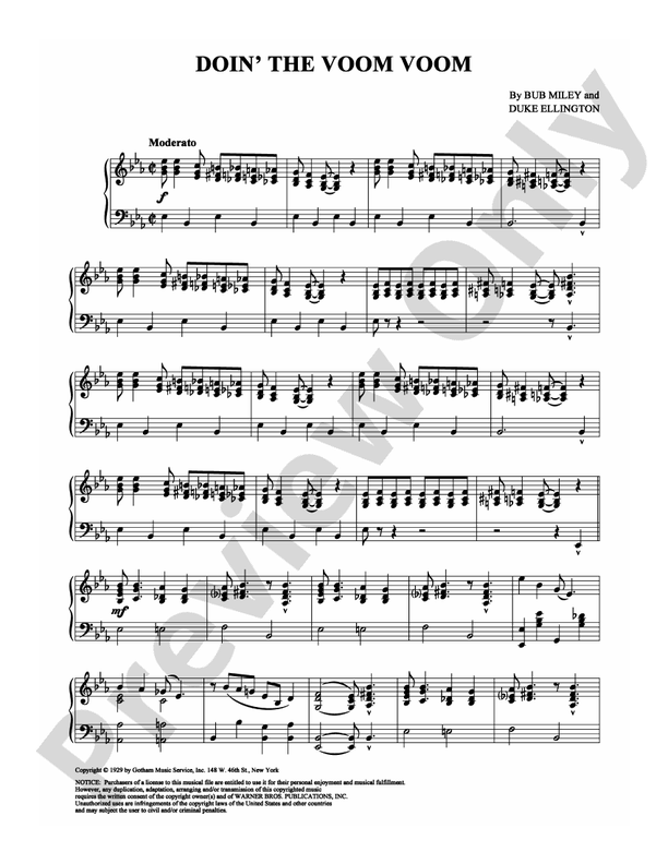 Doin' the Voom Voom - Piano (Digital Download)