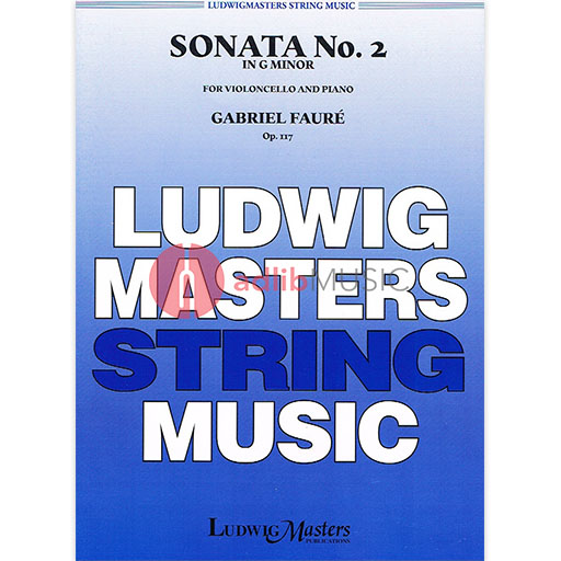 Faure - Sonata #2 Op117 - Cello/Piano Accompaniment Masters Music LM2819