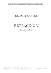 Retracing V - Elliott Carter - Trombone (Digital Download)
