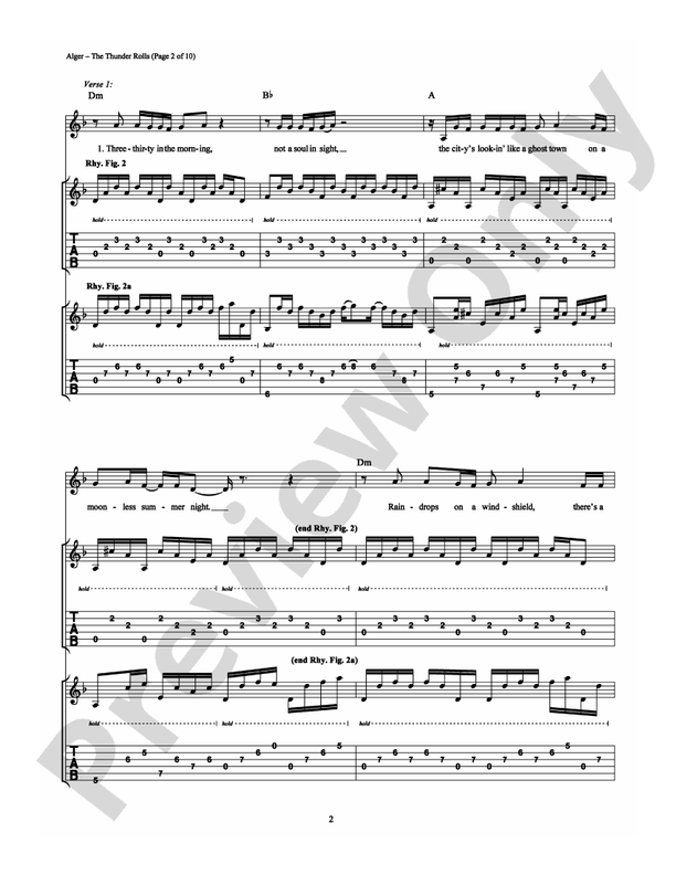 The Thunder Rolls - Guitar TAB (Digital Download)