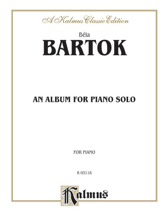 Bartok - Album for Piano - Piano Solo (Digital Download)
