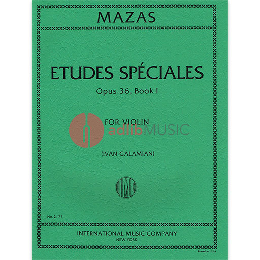 Mazas Etudes Speciales Op 36 Book 1 for Violin
