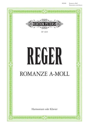 Reger - Romance in A minor - Piano Solo (Digital Download)