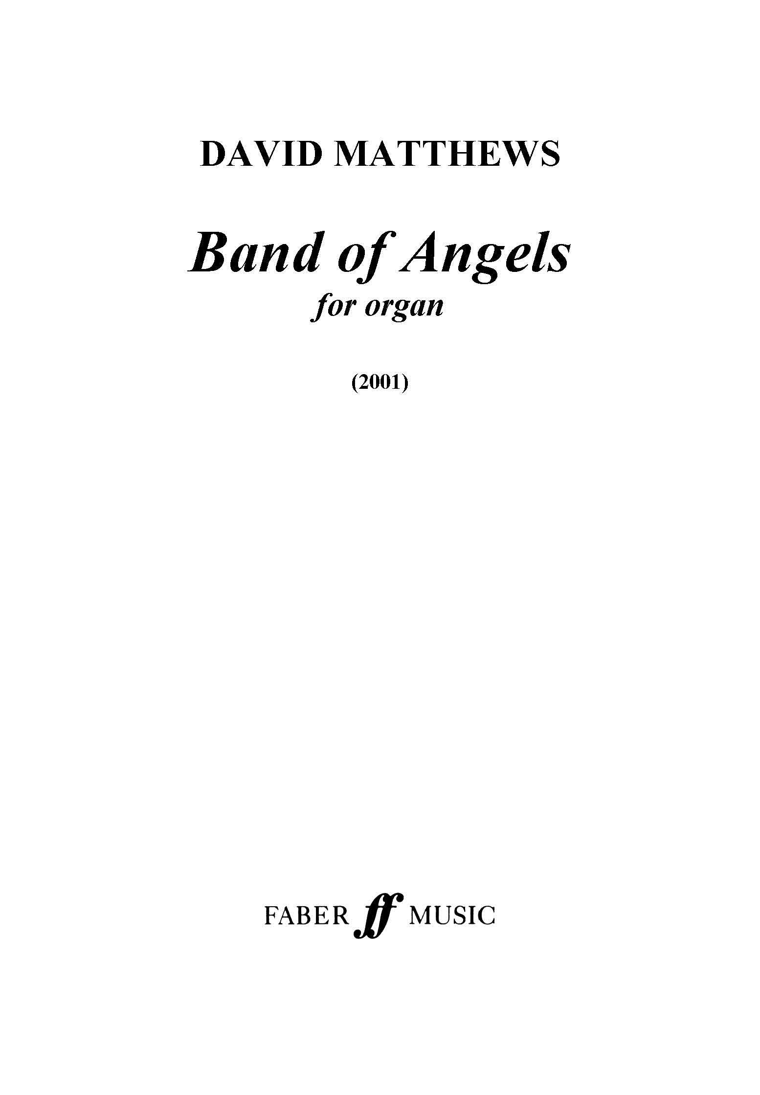 Band of Angels - Organ (Digital Download)