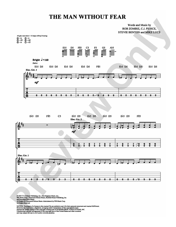 The Man Without Fear - Guitar TAB (Digital Download)