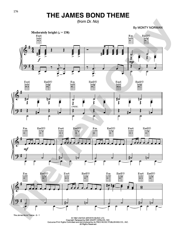 The James Bond Theme - Piano (Digital Download)