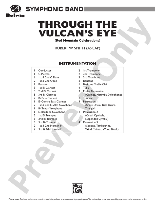 Through the Vulcan's Eye - Concert Band Conductor Score & Parts (Digital Download)