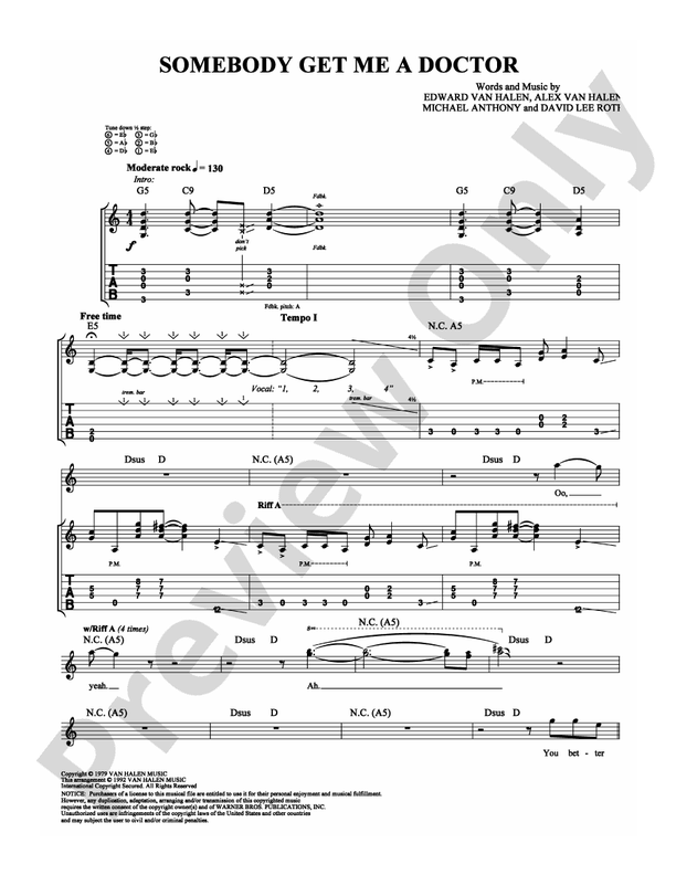 Somebody Get Me a Doctor - Guitar TAB (Digital Download)