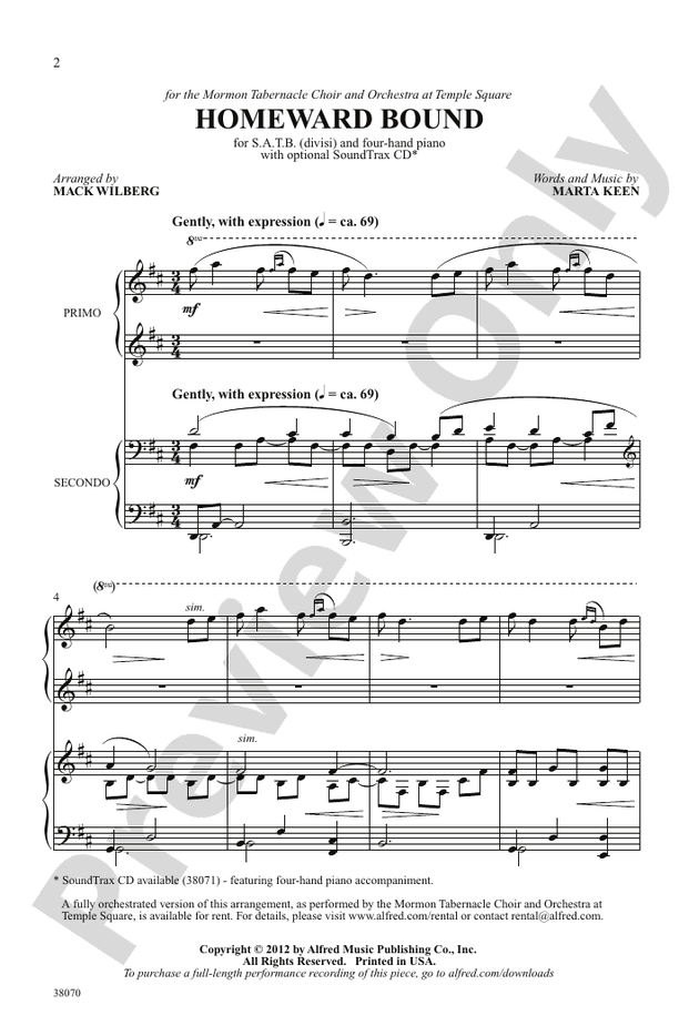 Homeward Bound – SATB divisi Choral Octavo (Digital Download)