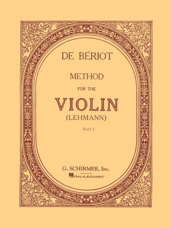 Beriot - Method for Violin Part 1 - Violin Solo Schirmer 50326200