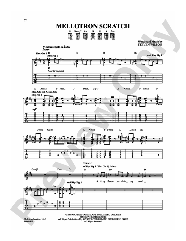 Mellotron Scratch - Guitar TAB (Digital Download)