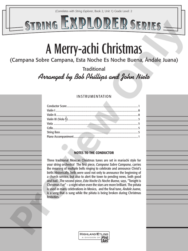 A Merry-achi Christmas – String Orchestra Conductor Score & Parts (Digital Download)